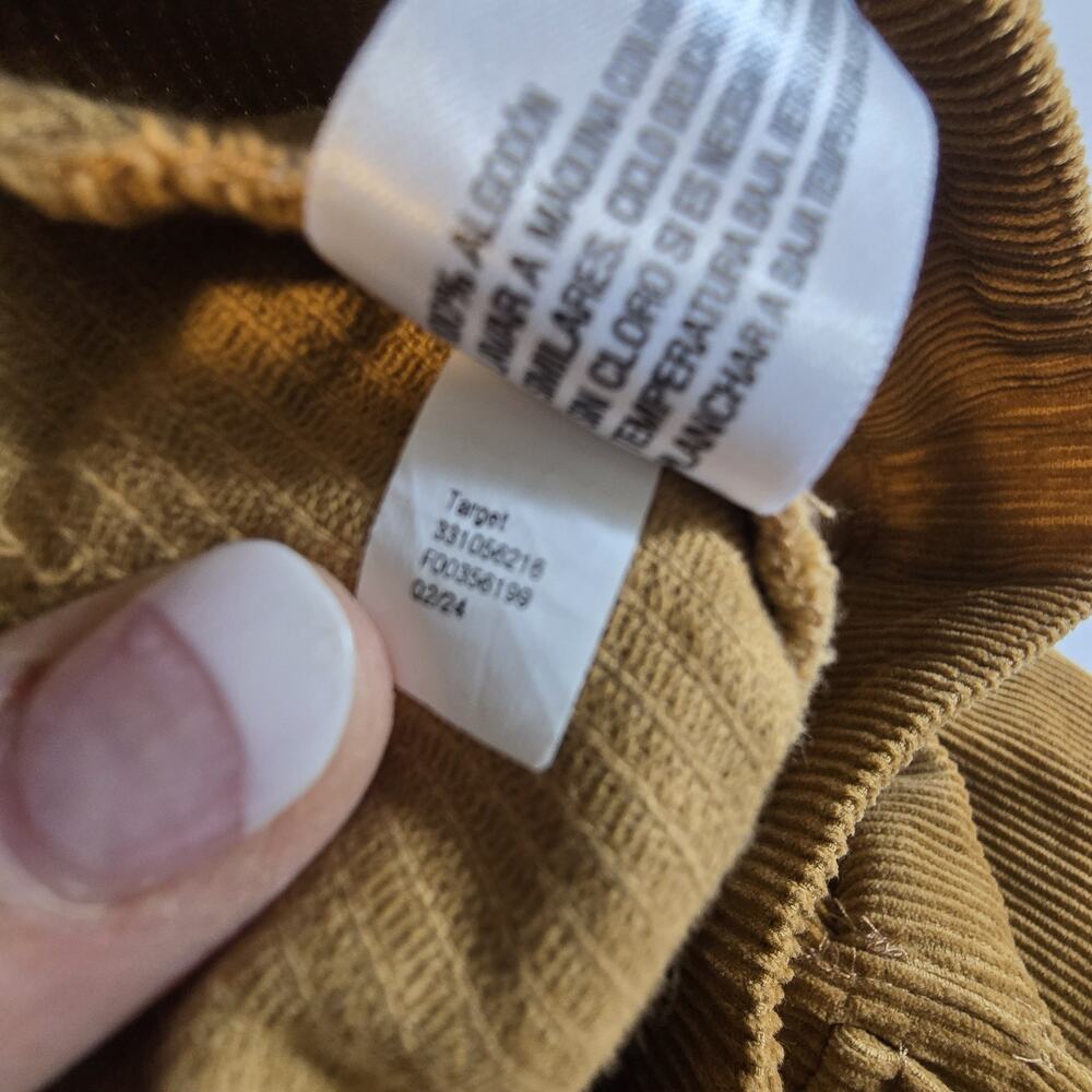 Wild Fable NWT Corduroy Mini Cargo Skirt Womens LG Tan Brown Academia Preppy - Picture 9 of 11